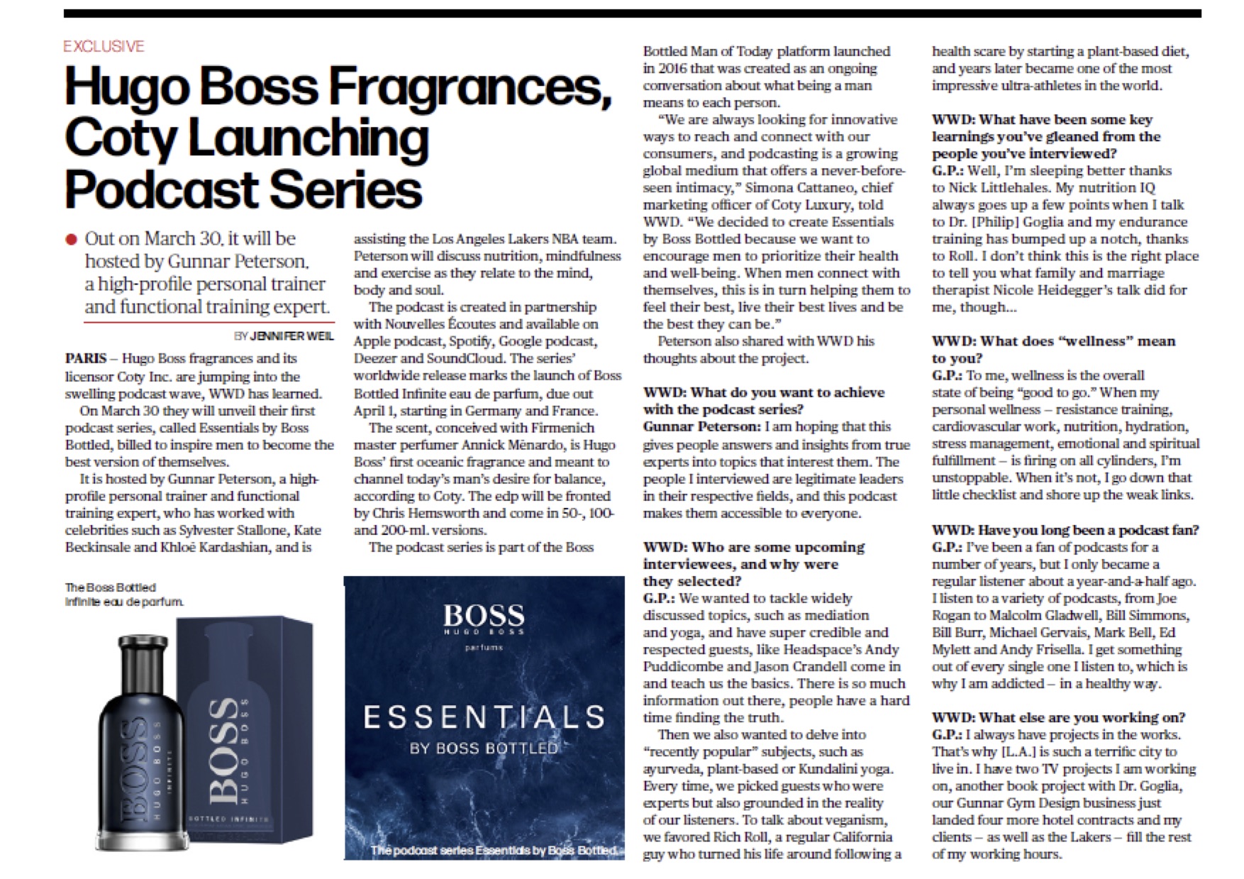 Hugo Boss Fragrances, Coty Launching Podcast Series